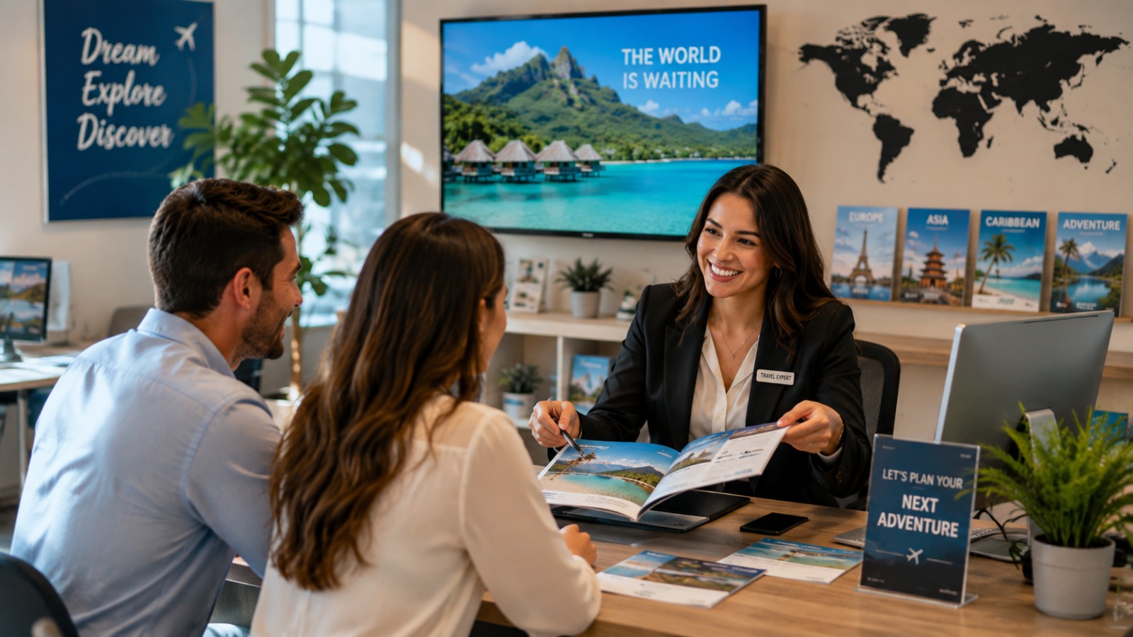 StarLux travel expert planning a holiday with customers